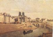 Jean Baptiste Camille  Corot, Notre-Dame et le quai des Orfevres (mk11)